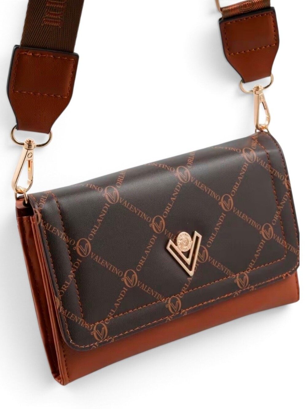 Valentino Orlandi Monogram Logo Crossbody Bag w/ Guitar Strap (Retail $159) - Picture 4 of 11